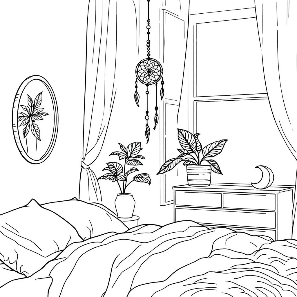 dreamcatcher room coloring page