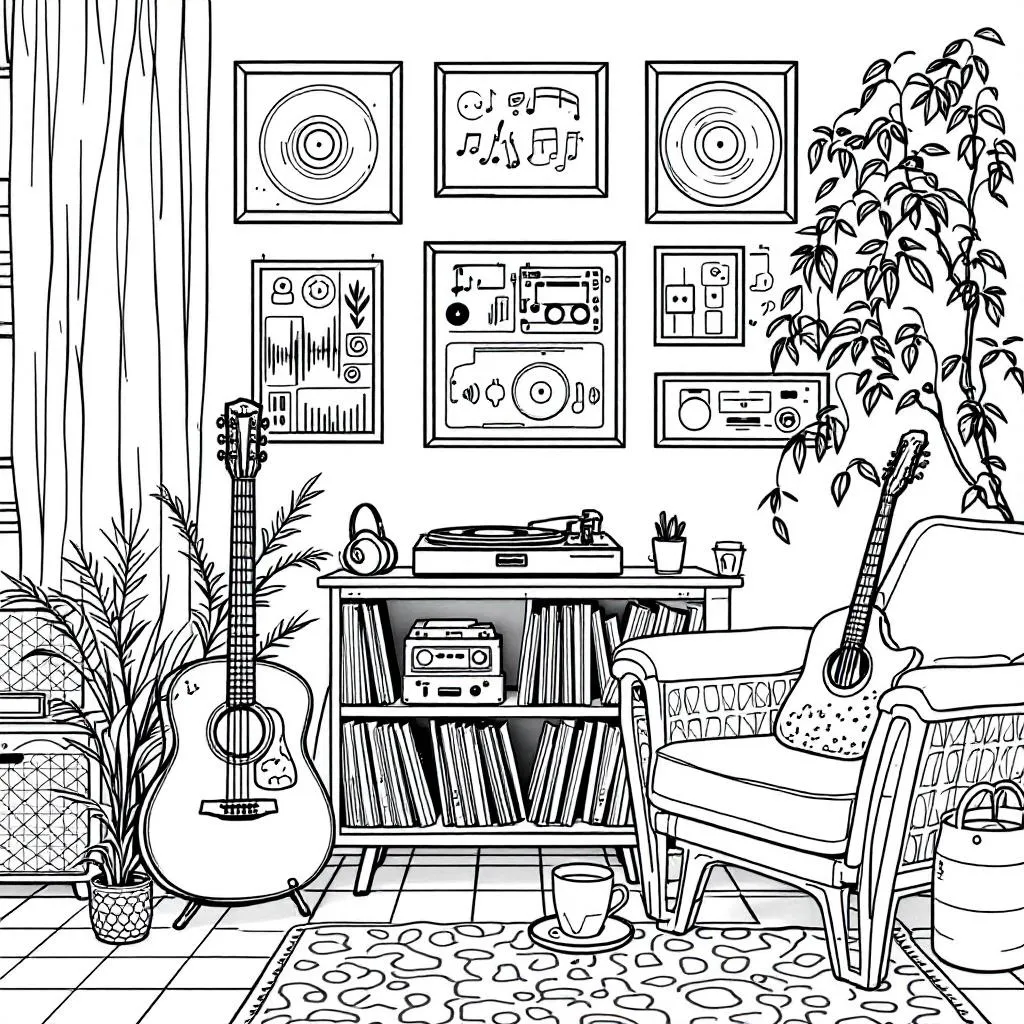 vinyl corner coloring page